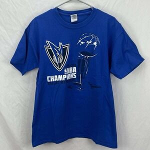 Dallas Mavericks Adidas 2011 NBA Champions Roster large Blue Short Sleeve Shirt